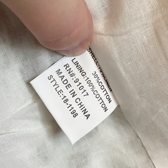 Solitaire Linen Palm Frond Floral Blazer - Picture 7 of 7